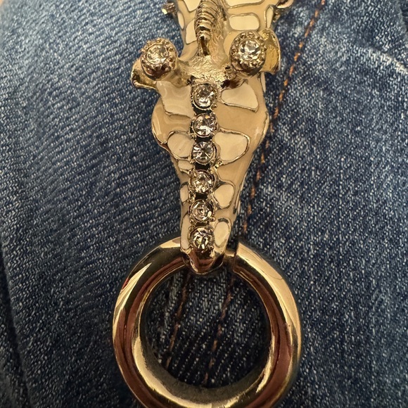 Chicos long Necklace with Enamel Giraffe Rhinestone Embellished Pendant - Picture 5 of 11